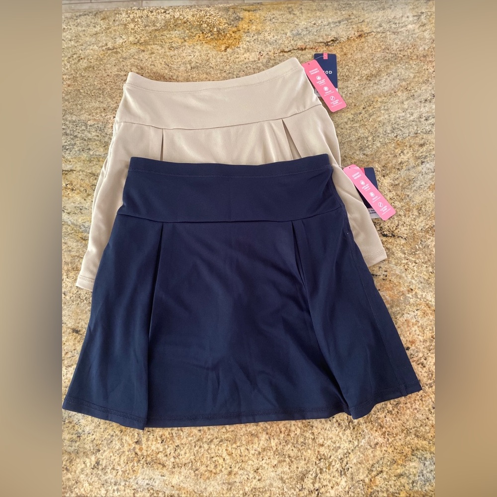 NEW (2) IZOD Sensory Friendly! Navy & Khaki Uniform Skort Approved Schoolwear 14